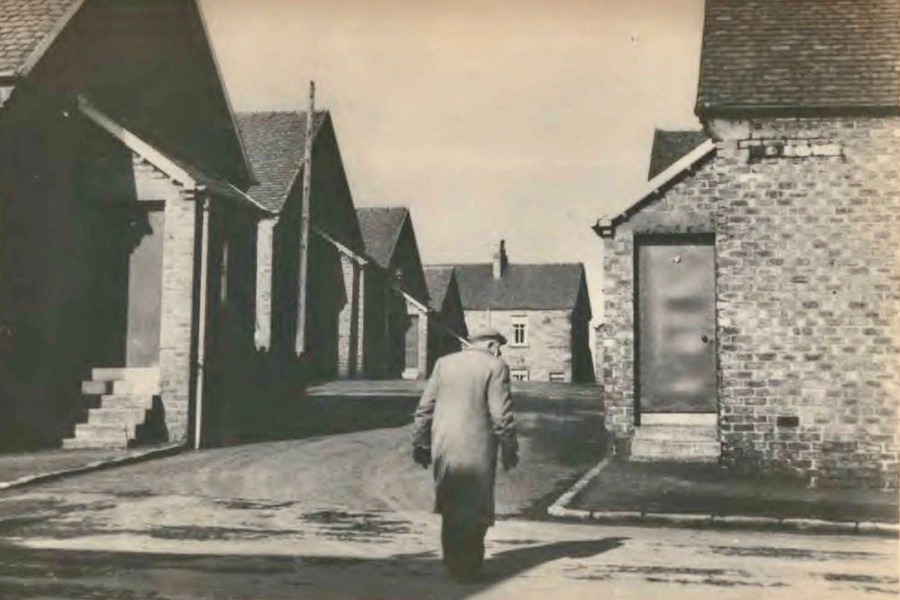 Old man walking the streets of winchburgh
