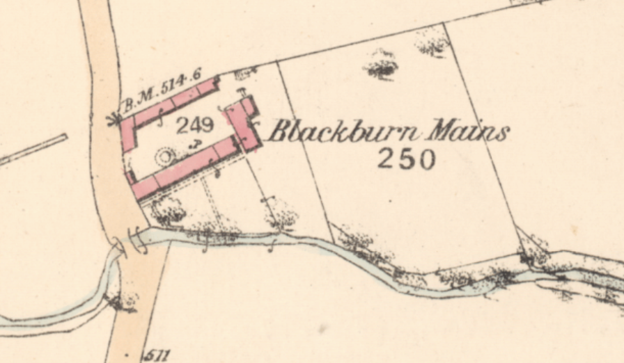 Blackburn Mains is a farm that is situated abut a quarter of a mile to the south of Blackburn in west lothian,scotland. The map is from the 1856 parishes map of west lothian